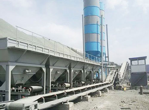 WDJ-600型哈爾濱穩定土拌和站使用現場